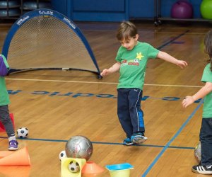Your kids will have fun while learning the fundamentals at a Super Soccer Stars clinic. Photo courtesy of Super Soccer Stars