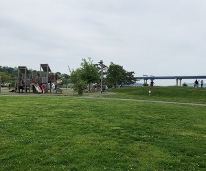 Playground and grassy area and Pierson Park