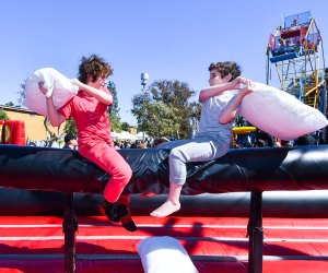 Dancing and rides? Purim is stacked with entertainment. Purim Carnival photo by Steve Sherman, courtesy of Temple Judea