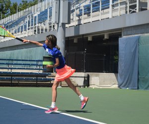When the pros aren't playing, the USTA Billie Jean King National Tennis Center offers a variety of tennis classes in NYC for kids. Photo courtesy of the center