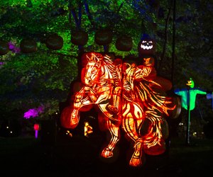 The Great Jack-o'Lantern Blaze Hudson Valley: Headless Horseman sculpture
