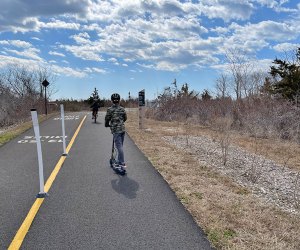 Exploring the Ocean Parkway Coastal Greenway on Long Island's South Shore Walk, ride, scoot, or cycle along the Ocean County Greenway Trail to explore 14 miles of South Shore beauty.