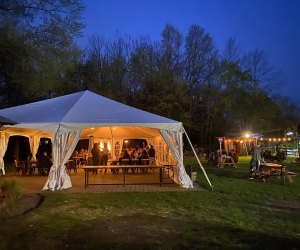 Outdoor dining tent at Stirling Hotel