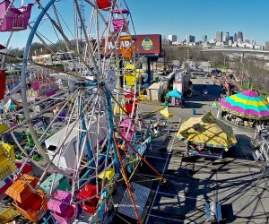 Enjoy exciting rides and your favorite carnival cuisine at the Atlanta Fair. Photo courtesy of the fair
