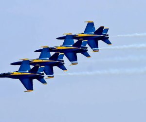 The US Navy Blue Angels headline the 2022 Bethpage Air Show. Photo courtesy of the event