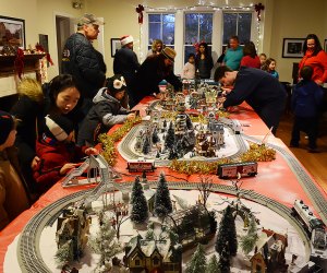 Things To Do on Long Island This Weekend with Kids: Trains, Santa Fly-Over, Holiday Parade & Bonfire Enjoy Clark Botanic Garden's Winter Wonderland celebration. Photo courtesy of the garden