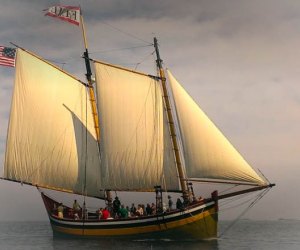 Photo of Salem, MA's Schooner Fame sailboat at sea - Things to do in Salem MA.