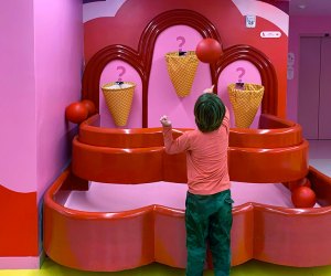 Museum of Ice Cream: Boy shooting hoops in the arcade