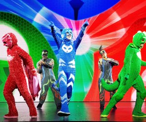 See PJ Masks Live! on stage at the Cadillac Palace Theatre.  Photo courtesy of the production