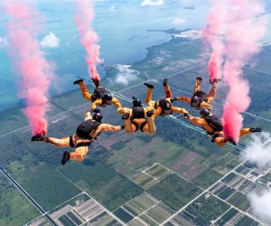 The United States Army Golden Knights are dropping onto Jones Beach this Memorial Day weekend during the Bethpage Air Show at Jones Beach. Photo courtesy of the United States Army Golden Knights
