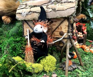 The Woodland Halloween Display moves outside