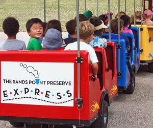 Ride the Sands Point Express around the Gold Coast castle and lush grounds. Photo courtesy of Sands Point Preserve