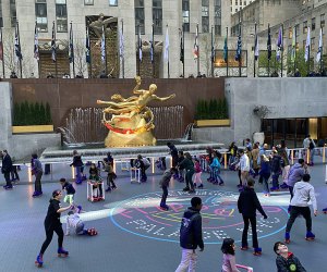 Things to do on Mother's Day in NYC: Roller skating at Rockefeller Center