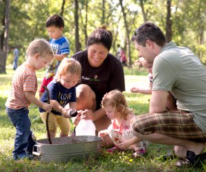 Kids learn through hands-on exploration in Tinkergarten. Photo courtesy of Tinkergarten