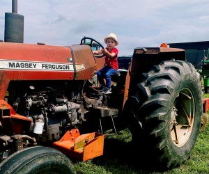They're never too young for a summer job! Touch a Tractor Event photo courtesy of the Oakridge Dairy, Facebook