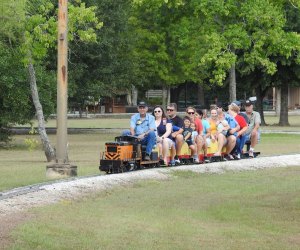 Enjoy a free train ride in Zube Park. Photo courtesy of Greg Moore.
