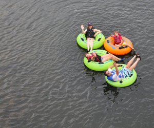 Family tubing at Twin Rivers Tubing