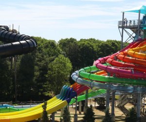 New water slides Riptide Racer, right, and Bombs Away will delight aquatic thrill seekers at  Splish Splash. 