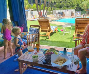 Things To Do With LA Kids Over Spring Break: Book a cabana by the pool.