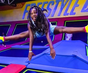 Image of child on trampoline at Urban Air Adventure Park in Connecticut