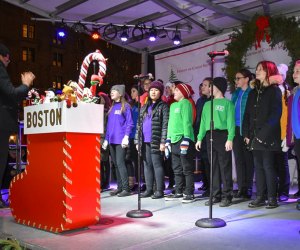 Experience the Boston Children's Chorus at Copley Square Tree Lighting and the Light Up Seaport & Holiday Stroll. Photo courtesy of Boston Parks and Recreation