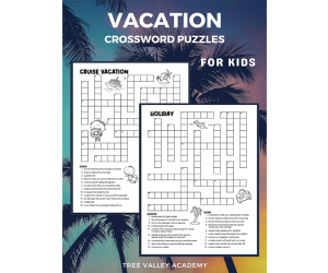 Printable Word Puzzles for Kids: Download themed crossword packs from Tree Valley Academy.