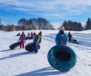 Looking for snow tubing near Chicago? Try Villa Olivia, about an hour away. Photo courtesy of Villa Olivia