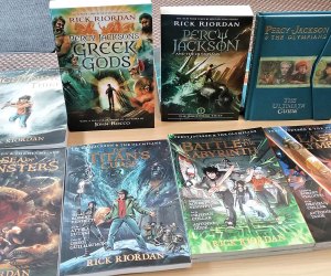 Embark on an adventure after picking up the Percy Jackson series. Photo courtesy of Walls of Books