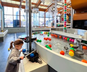 Photo of water-play station at Stepping Stones Museum in CT.