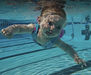 Swim classes for babies and toddlers are a fun and bonding experience for parents and kids. Photo courtesy of Waterworks Aquatics Swim School