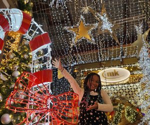 Strike a pose with the stunning decorations in Santa's Village at American Christmas in Mount Vernon. Photo by Jody Mercier