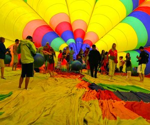 Play under the balloons at the Hudson Valley Hot Air Balloon Festival. Photo courtesy of the festival