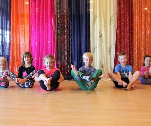 Budding Buddhas teaches a free yoga class with engaging songs and poses for toddlers.