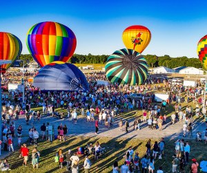 Watch the sky fill with balloons at the Hudson Valley Hot Air Balloon Festival. Photo courtesy of the festival