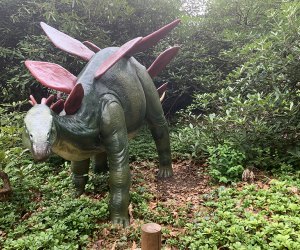 The Dinosaur Garden offers a short walk, fun dino sightings, and educational, easy-to-read signs. Photo by  Marisa Iallonardo
