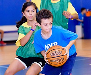 Hit the court at MVP Basketball Camp in White Plains. Photo courtesy of the camp