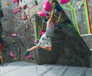 Your kids can literally climb the walls at the Rock Sports Club. Photo courtesy of the club