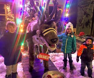 Visit holiday characters at Frosty Fest in Armonk, including Dasher. Photo courtesy of the event