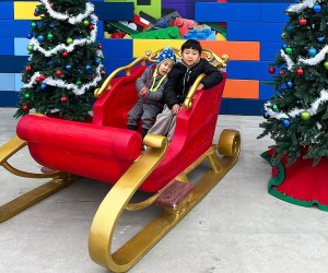 Activities at Legoland's Holiday Bricktacular include daily tree lightings, live carolers, and meet-and-greets with Lego Santa. Photo by the author