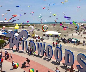 One of the world's premier kite festivals is held annually over Memorial Day weekend on Wildwood's expansive beach. Photo courtesy of the festival
