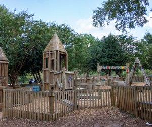 Wills Park Playground consists of slides, monkey bars, bridges, towers and swings Atlanta Playground