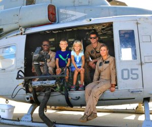 Hanging with the Marine crew. Photo courtesy of Camarillo Wings Association
