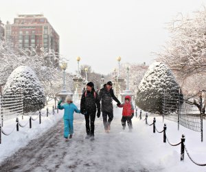 Winter walk in the Public Garden. Photo courtesy of Massachusetts Office of Travel & Tourism