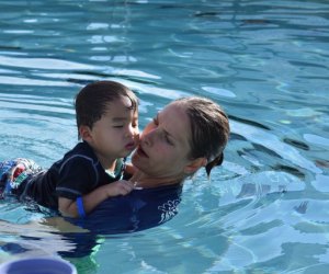 Getting comfortable in the water/Photo courtesy of Wolfies Swim School