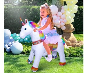Best Kids' Ride On Toys for Kids of All Ages: WondeRides Ride on Unicorn Plush Horse Toy 