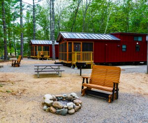 Photo of rustic cabins- Top New England Camping Spots