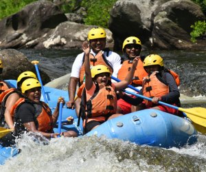 Zoar Outdoor offers white water rafting and river tubing two hours from Boston.