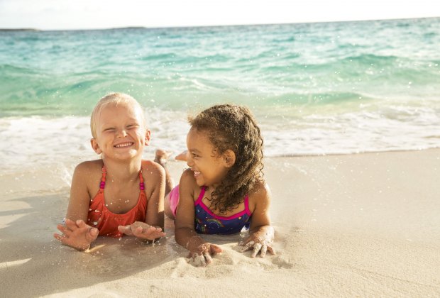 Girls on beach