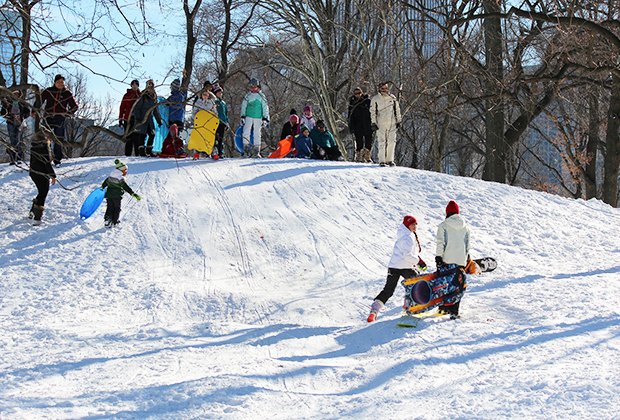 Sledding hills in NYC: Central Park