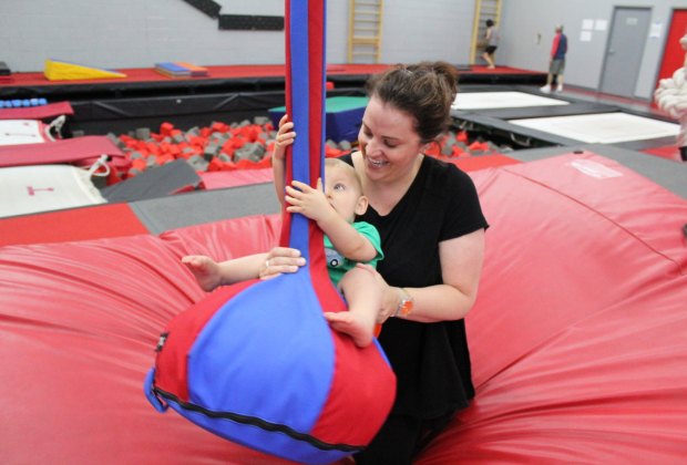 Top Mommy & Me Classes in the DC Area Baby Ninja Class. Photo courtesy of The Agility Center